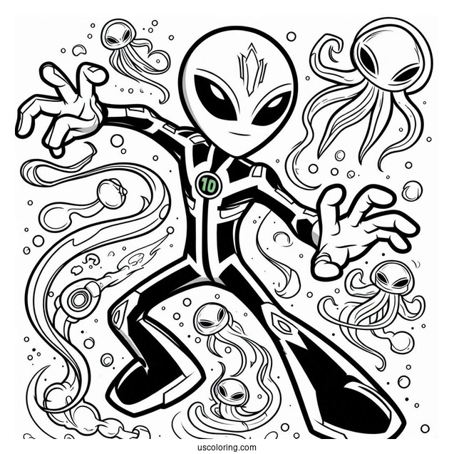 Ben 10 Alien Coloring Page