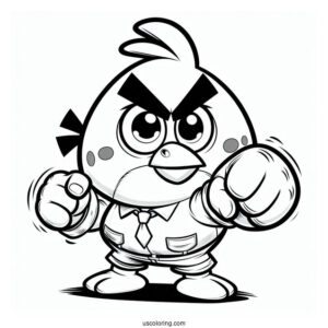Chibi Chuck Angry Birds Coloring In