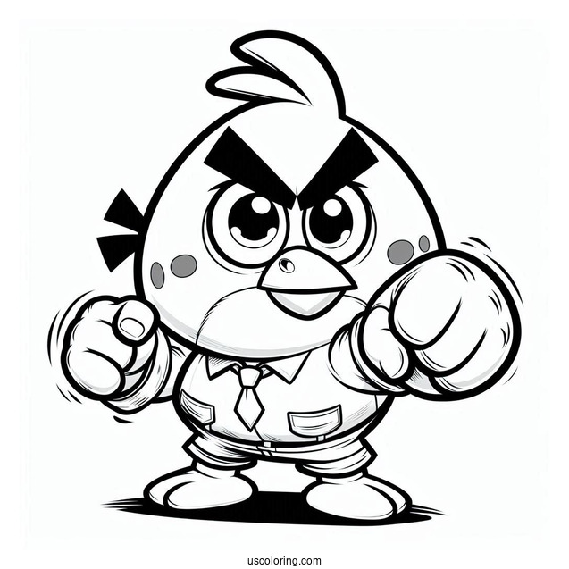 Chibi Chuck Angry Birds Coloring In