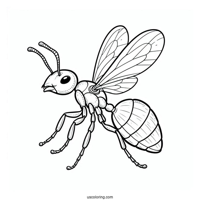 Anatomy Of An Ant Coloring Page