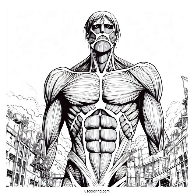 Coloring Sheet Of Colossal Titan From Attack On Titan