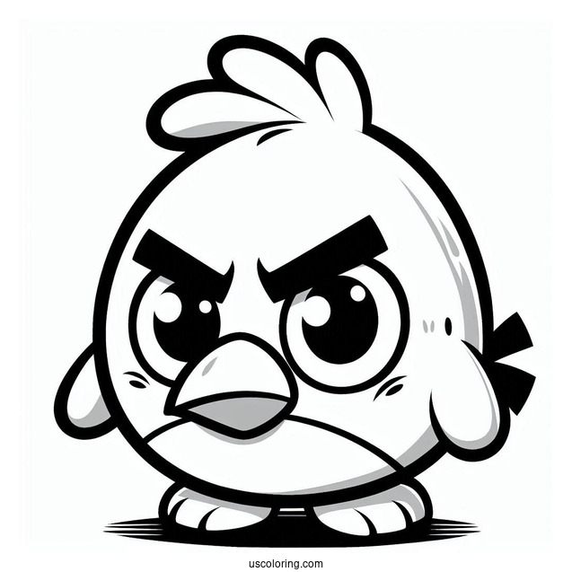 Chibi Chuck Angry Birds Coloring In