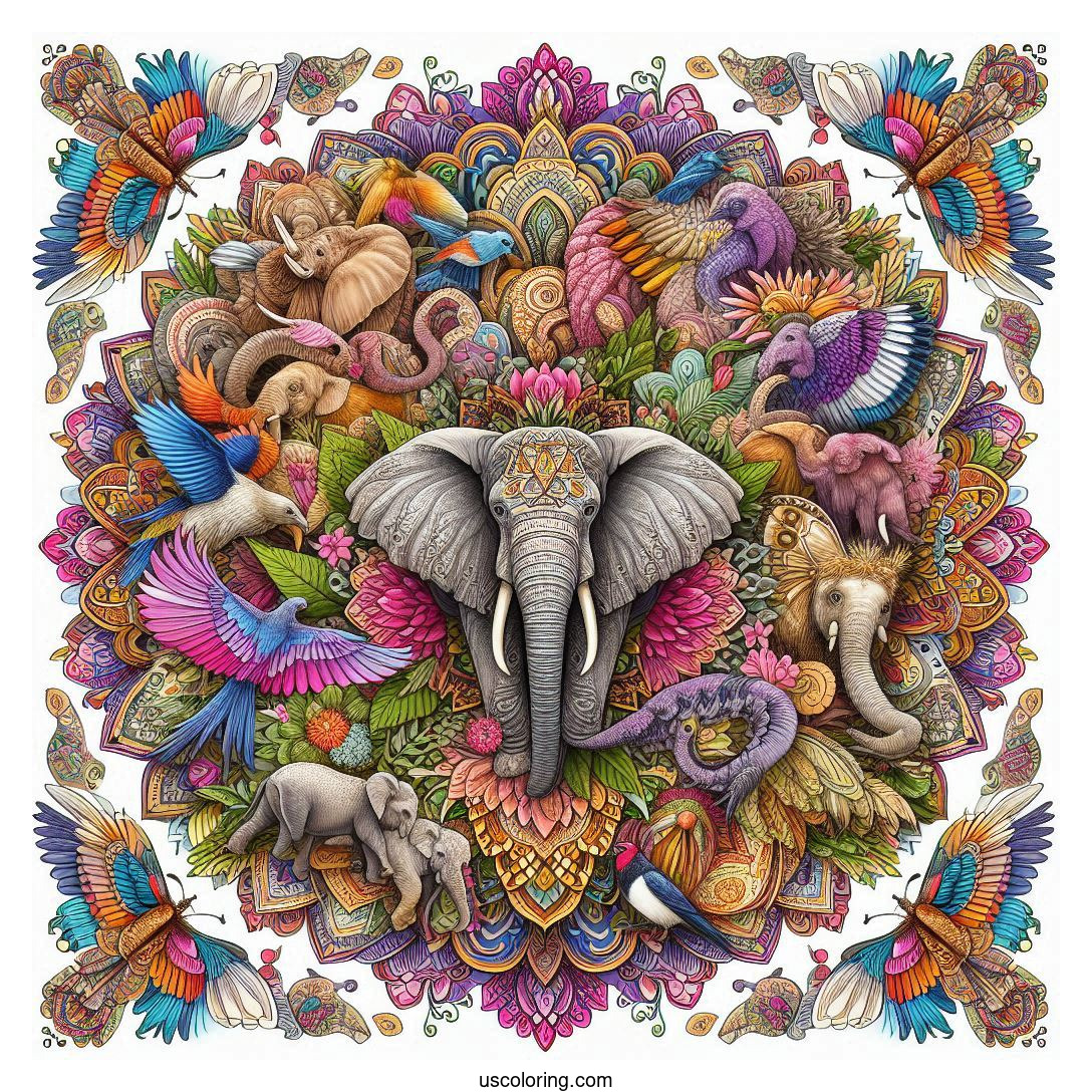 animal mandala coloring pages featured image
