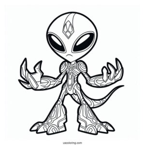 Upgrade The Alien From Ben 10 Coloring Sheet