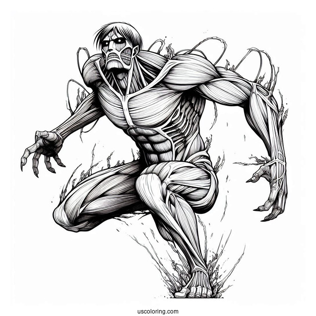 Coloring Sheet Of Colossal Titan From Attack On Titan