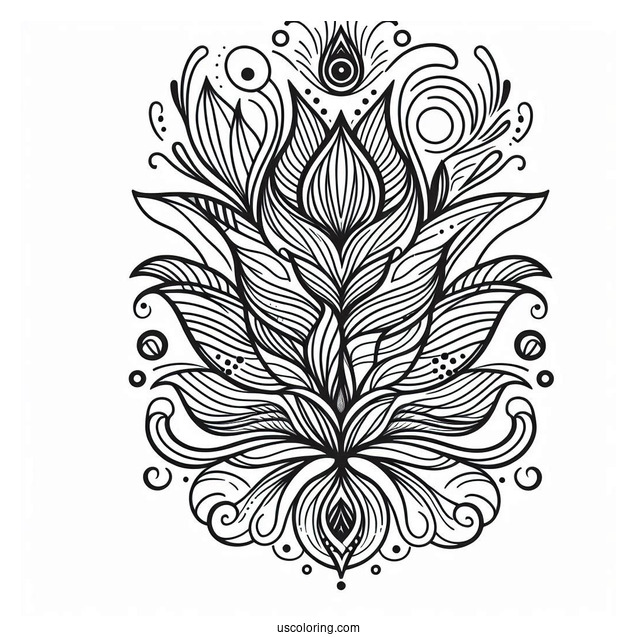 Line Art Abstract Coloring Page