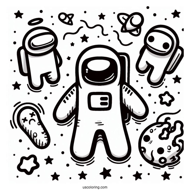 Coloring Sheet of Crewmate_s Dead Body