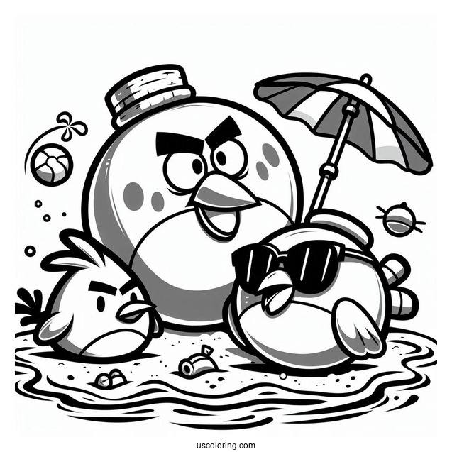 Red, Chuck, And Bomb On The Beach