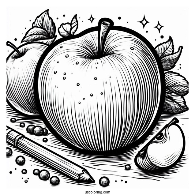 Delicious Honey Crisp Apple Coloring Page