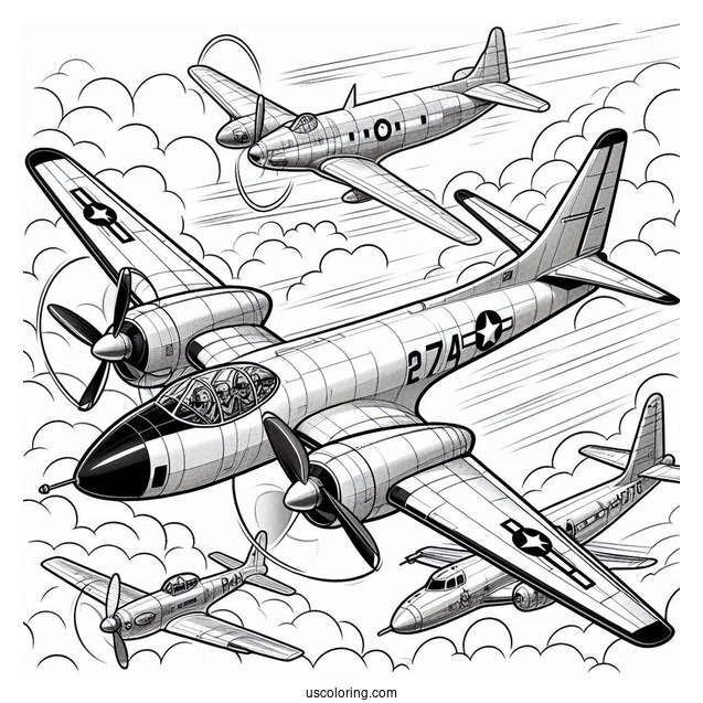 Bell X-1 Test Plane Coloring Page