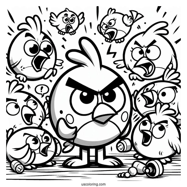 Hal Angry Bird Coloring Page