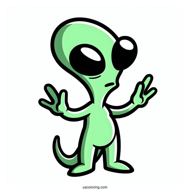 Kif Kroker Green Alien From Futurama To Color