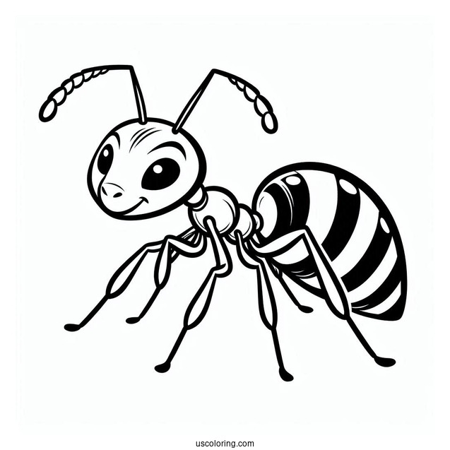 Ant Coloring Page Flik Outline For Kids