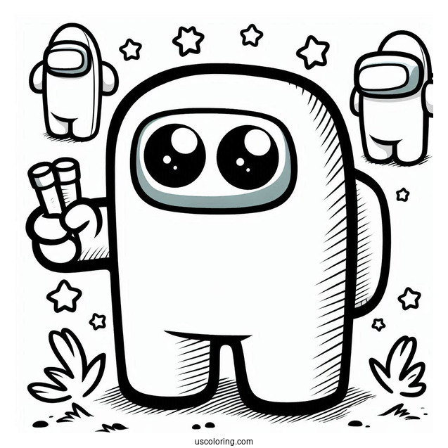 SpongeBob Among Us to Color