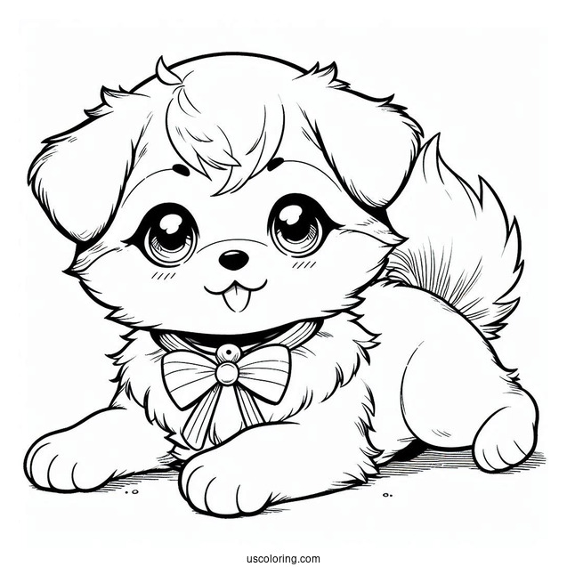 Easy Manga Dogs Anime Outline To Color