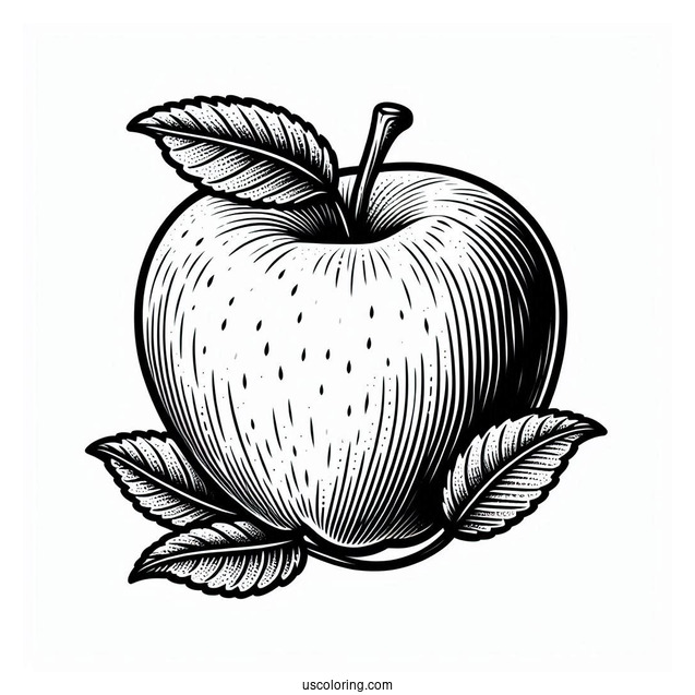 Delicious Honey Crisp Apple Coloring Page