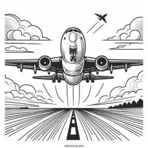 Airplane Taking Off From Runway