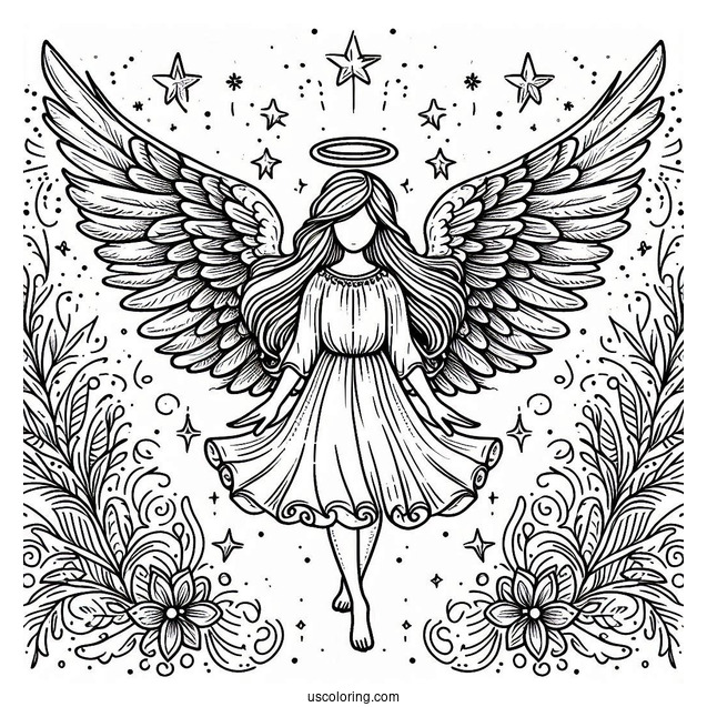 Angel Wings Coloring Sheet