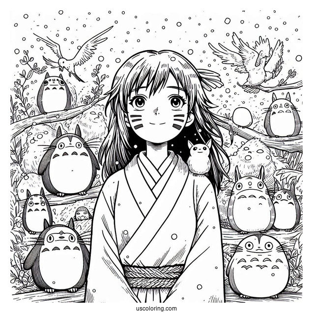 Spirited Away Coloring Sheet