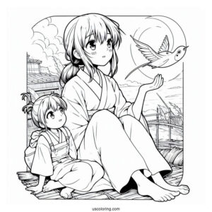 Spirited Away Coloring Sheet