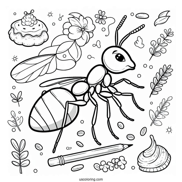 Ant Coloring Page Flik Outline For Kids