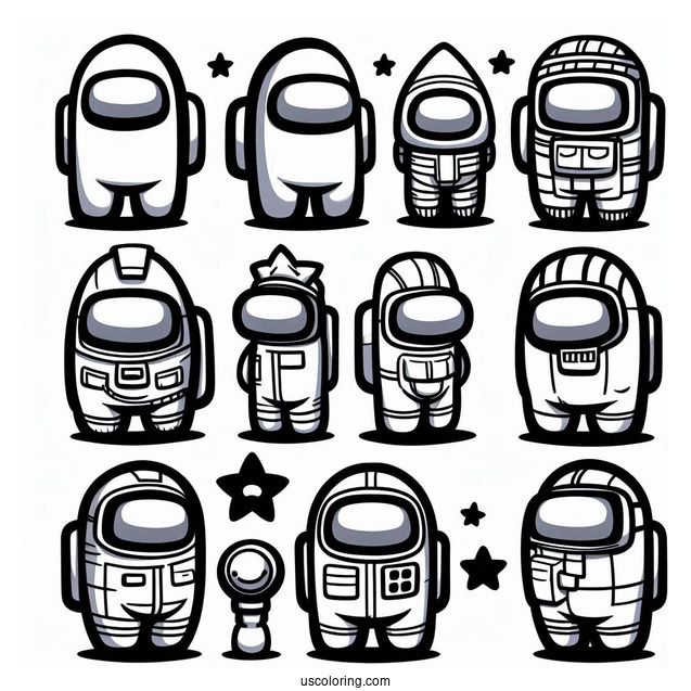 Crewmates Wearing Different Skins