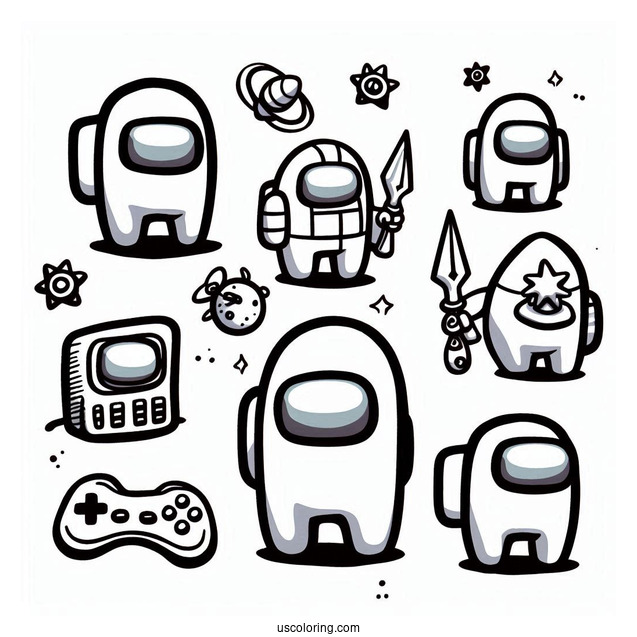 Cewmates Playing Multi-Player Among Us Game