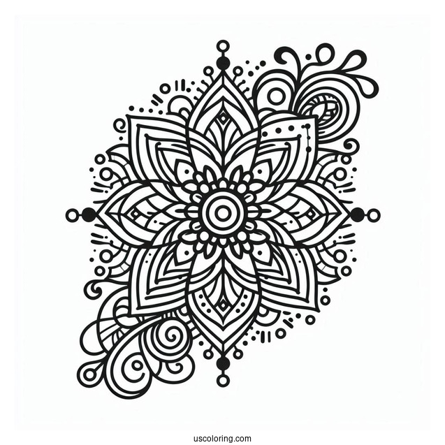 Line Art Abstract Coloring Page