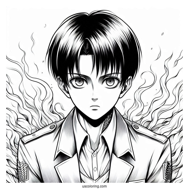Eren Yeager Attack On Titan Coloring Page