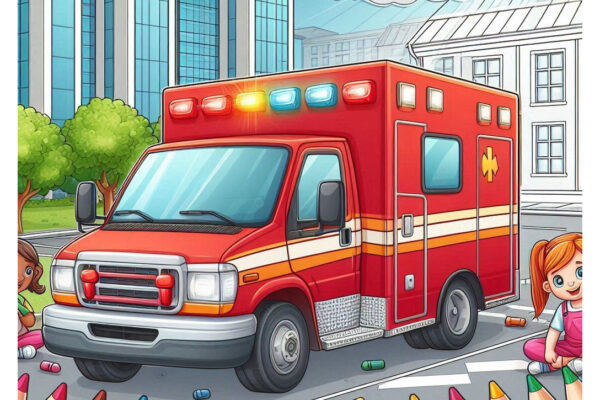 Ambulance Coloring Pages Featured Image