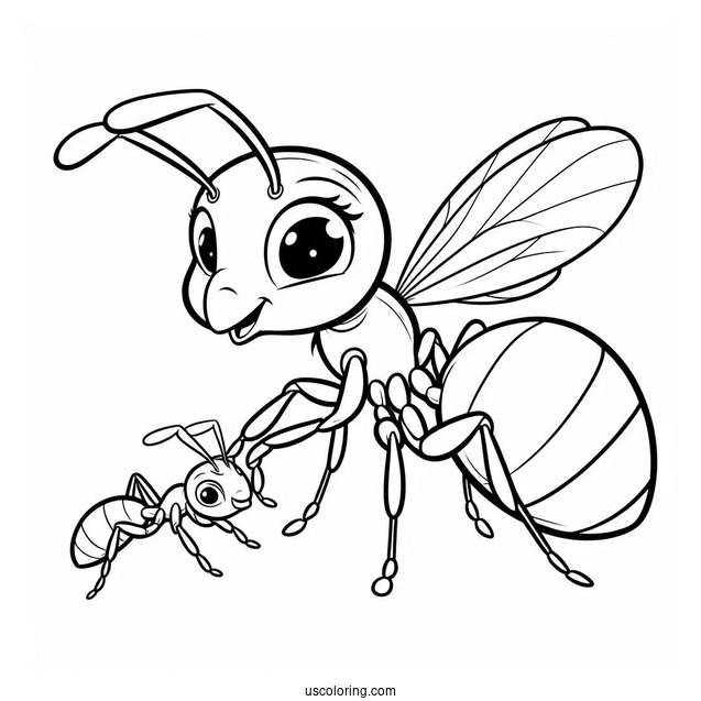 Ant Coloring Page Flik Outline For Kids