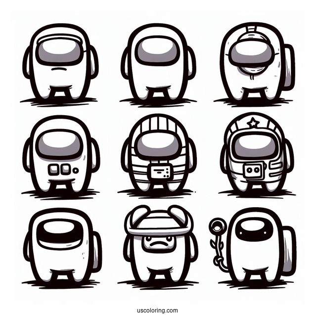 Crewmates Wearing Different Skins