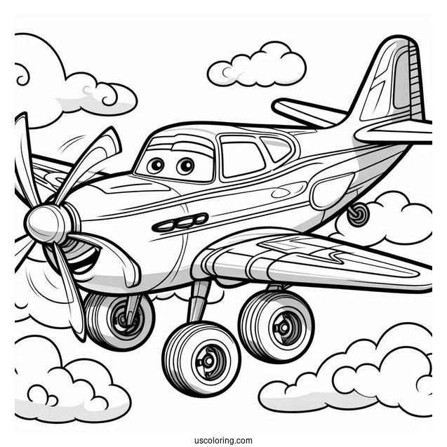 Plane From Cars Movie To Color