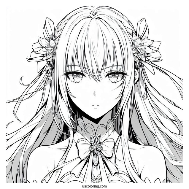 Claymore Clare Raki Anime Coloring Page