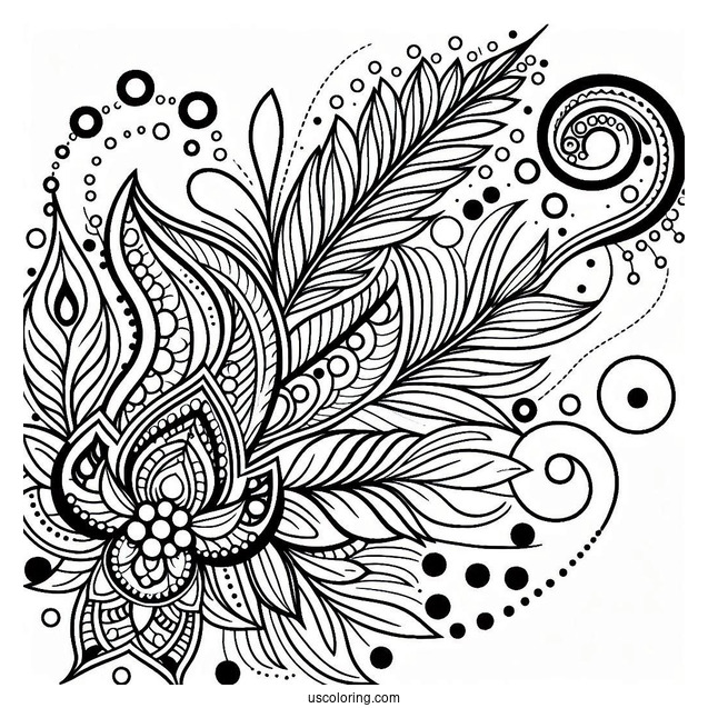 Line Art Abstract Coloring Page