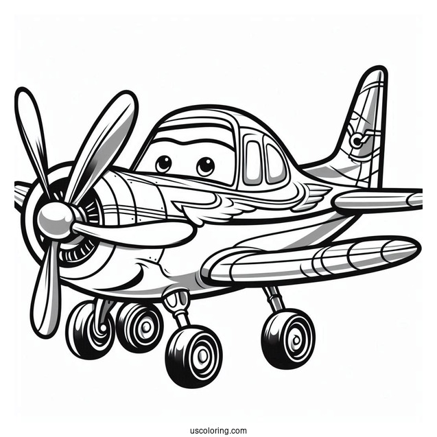 Plane From Cars Movie To Color