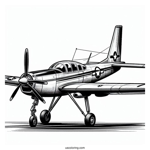 Bell X-1 Test Plane Coloring Page
