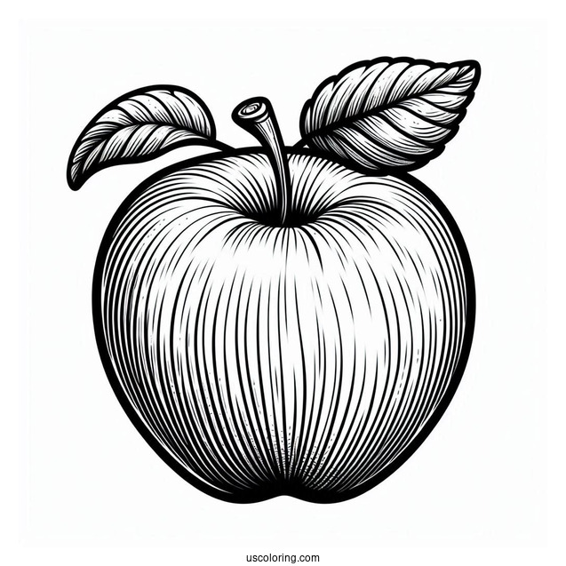 Granny Smith Apple Coloring Page For Kids