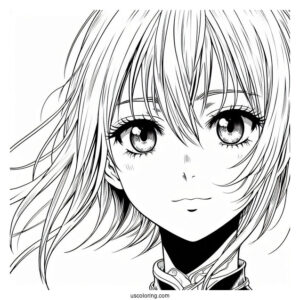 Claymore Clare Raki Anime Coloring Page