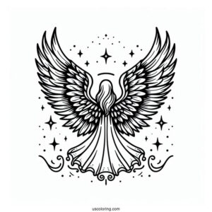Simple Outline Of Angel Wings