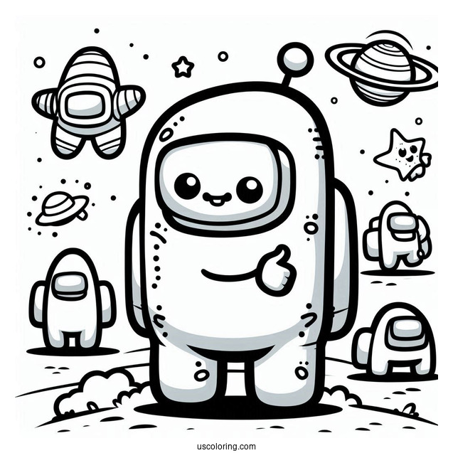 SpongeBob Among Us to Color