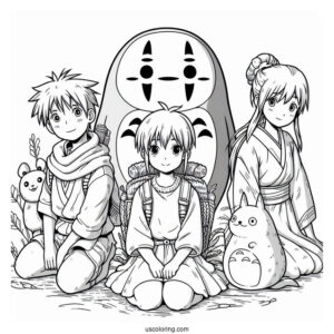 Spirited Away Coloring Sheet
