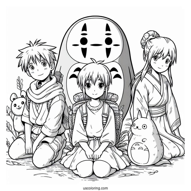 Spirited Away Coloring Sheet