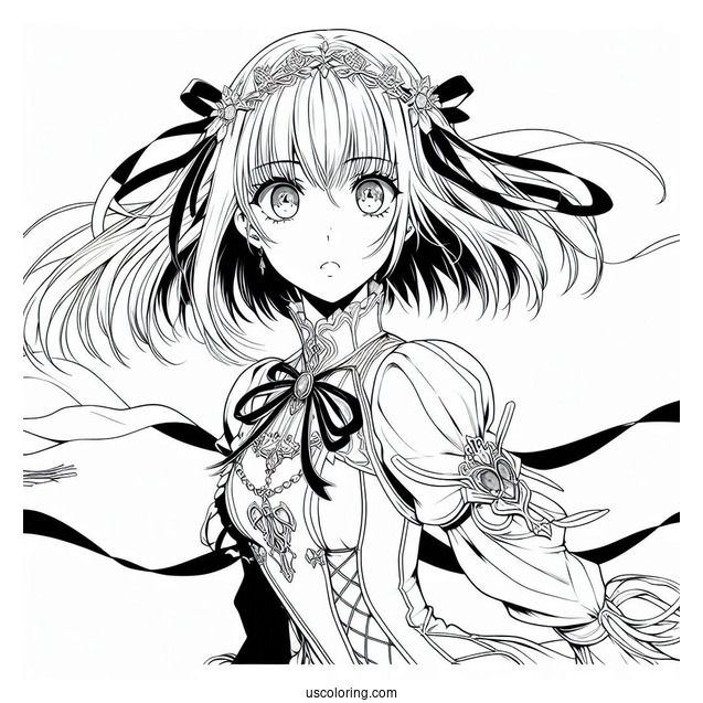 Claymore Clare Raki Anime Coloring Page