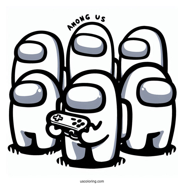 Cewmates Playing Multi-Player Among Us Game