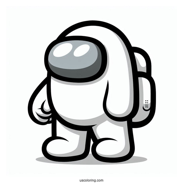 Super Mario Skin Among Us Coloring In