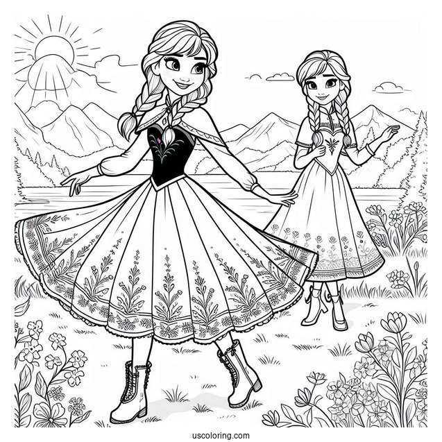 Anna In Summer Dress In Arendelle