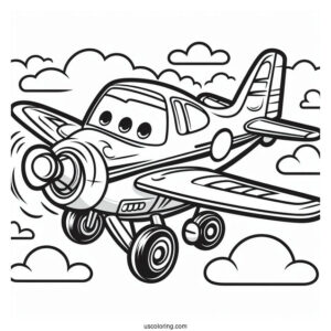 Plane From Cars Movie To Color