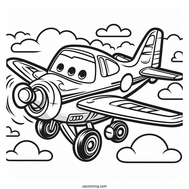 Plane From Cars Movie To Color