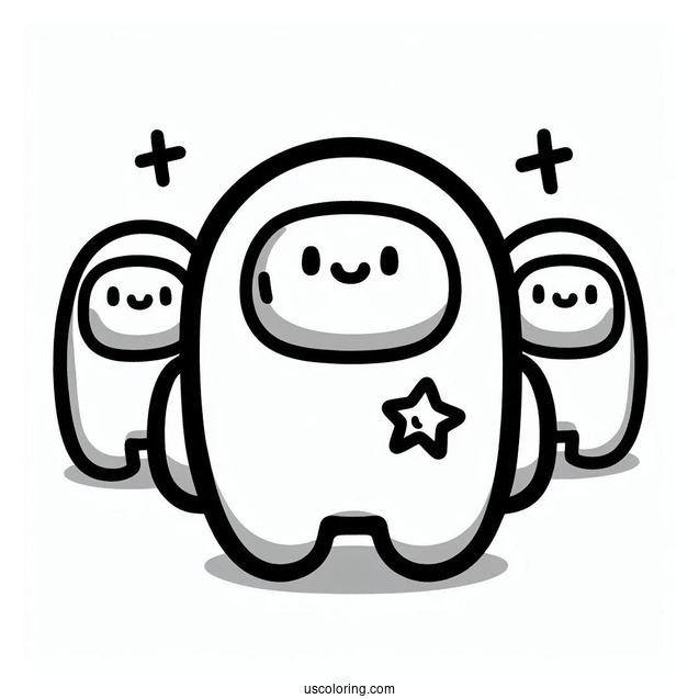 Among Us Outline for Preschoolers